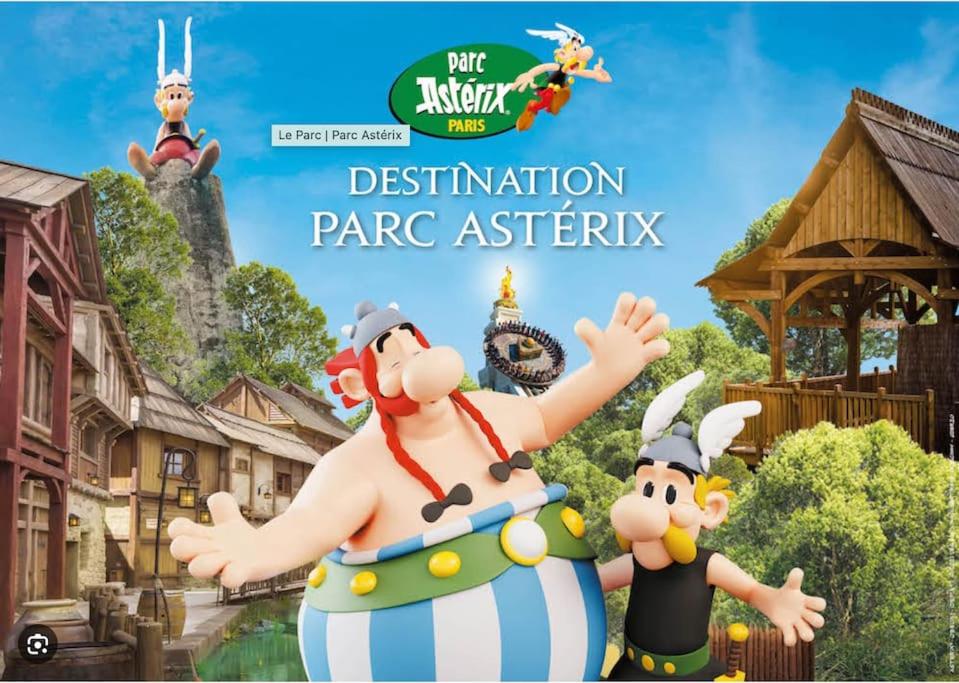 a poster for the upcoming disney vacation destination parc asterix at Le Raphaëlle - Compiègne centre in Compiègne