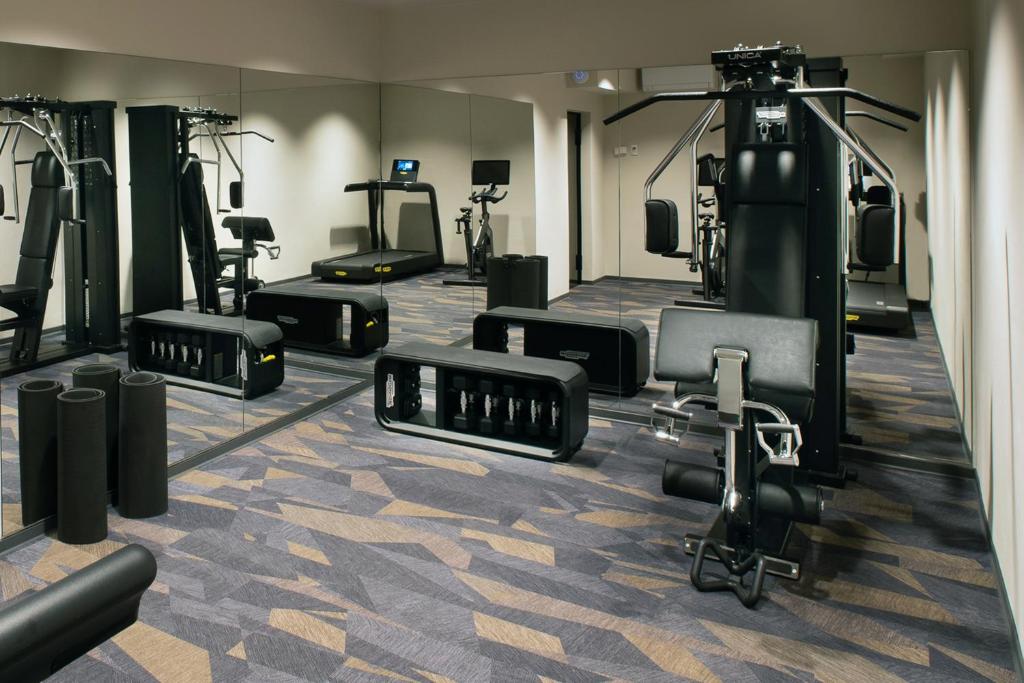 Fitness centrum a/nebo fitness zařízení v ubytování Hotel Ladurner