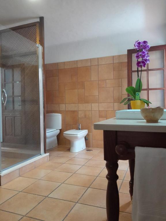 Koupelna v ubytování Casa Origenes
