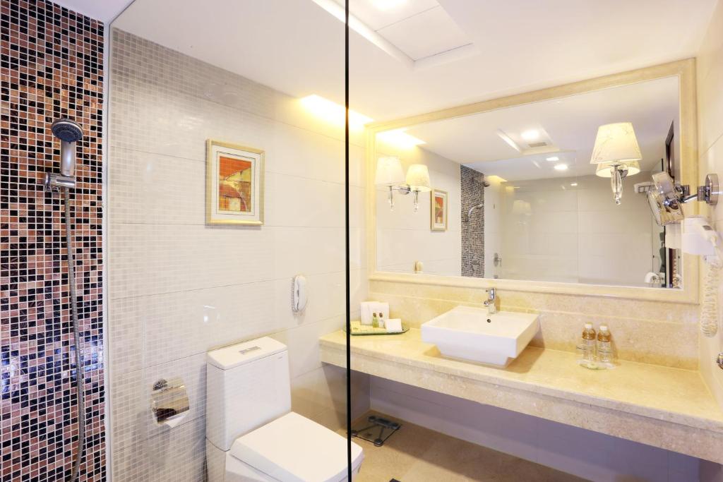 Koupelna v ubytování Casa Real Hotel