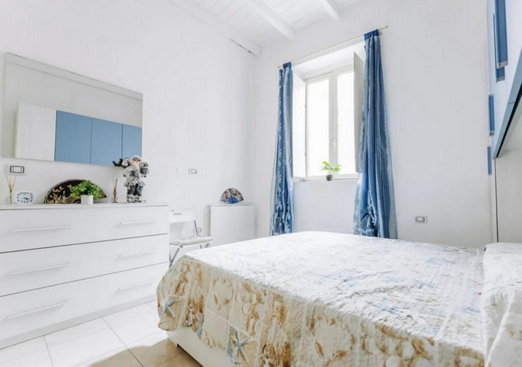 Ένα ή περισσότερα κρεβάτια σε δωμάτιο στο Casa vacanze Cagliari Poetto