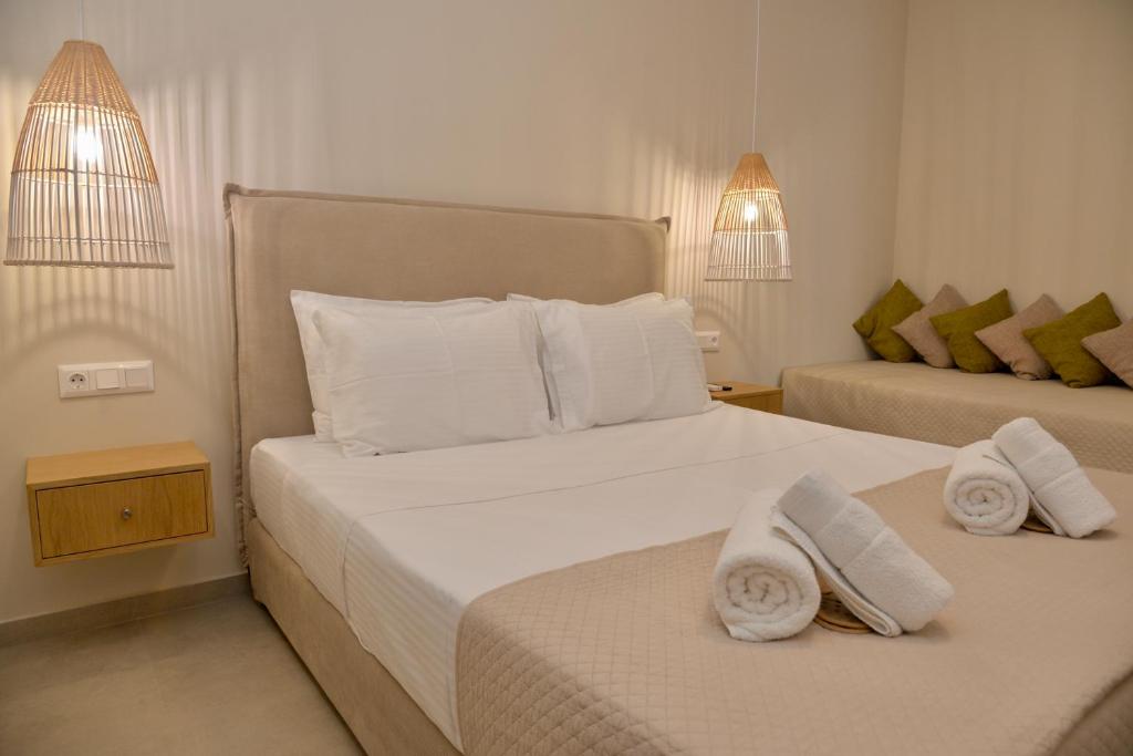 Voodi või voodid majutusasutuse Amorgos Delight toas