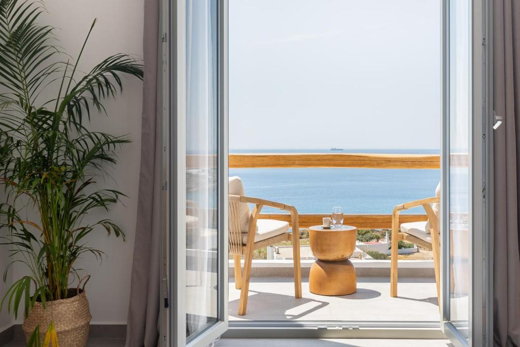 A balcony or terrace at Villa Lefko