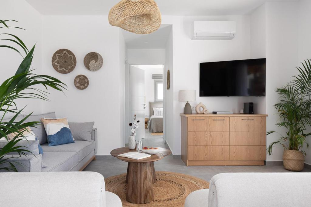 A television and/or entertainment centre at Villa Lefko