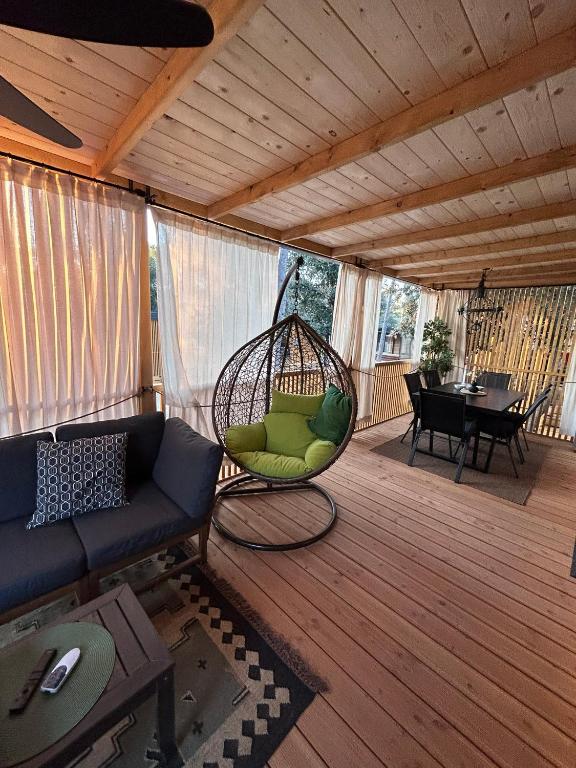 Posezení v ubytování Mobile home FJAKA