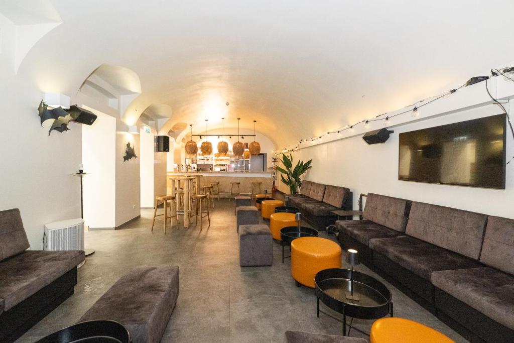 Χώρος καθιστικού στο Wombat's City Hostel Budapest