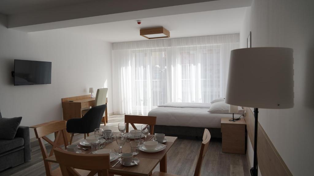 TV a/nebo společenská místnost v ubytování Apartament Aparthotel Passage