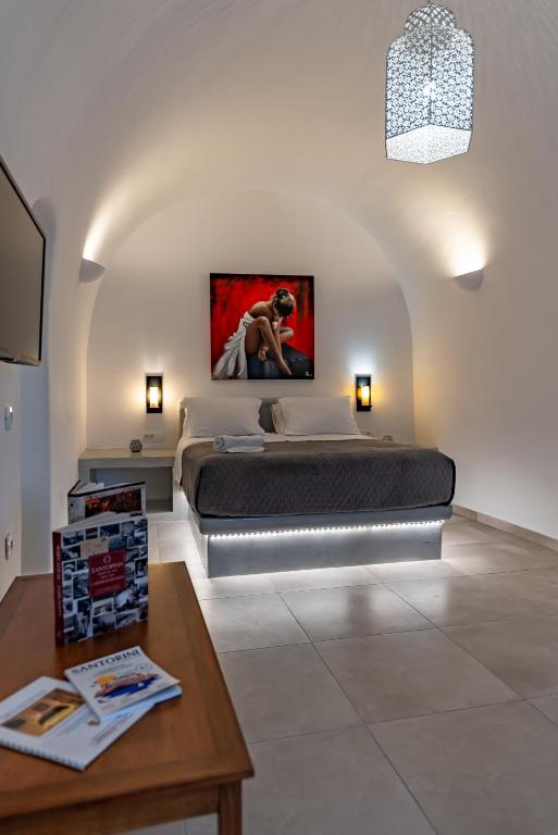 TV a/nebo společenská místnost v ubytování Argy's Luxury Caves