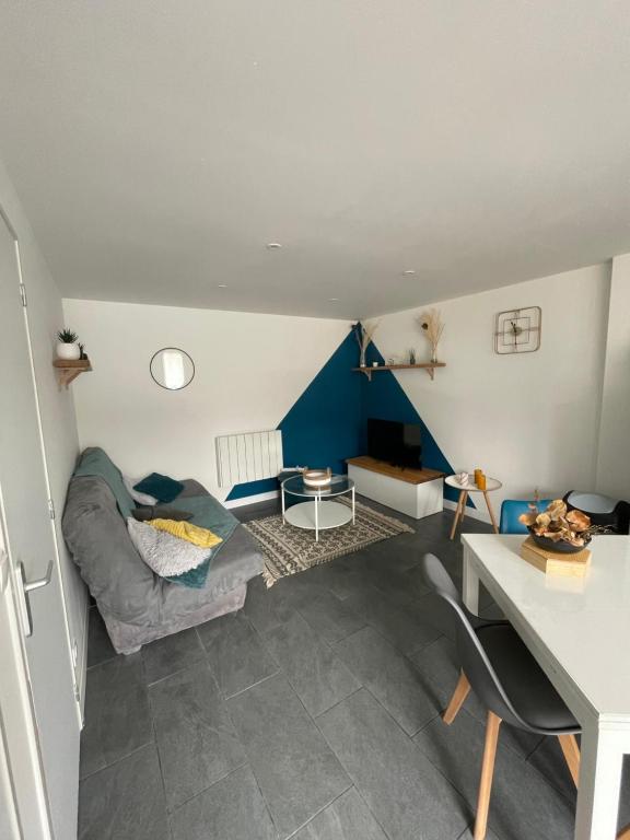 Et opholdsområde på maison de ville en centre ville cany-barville