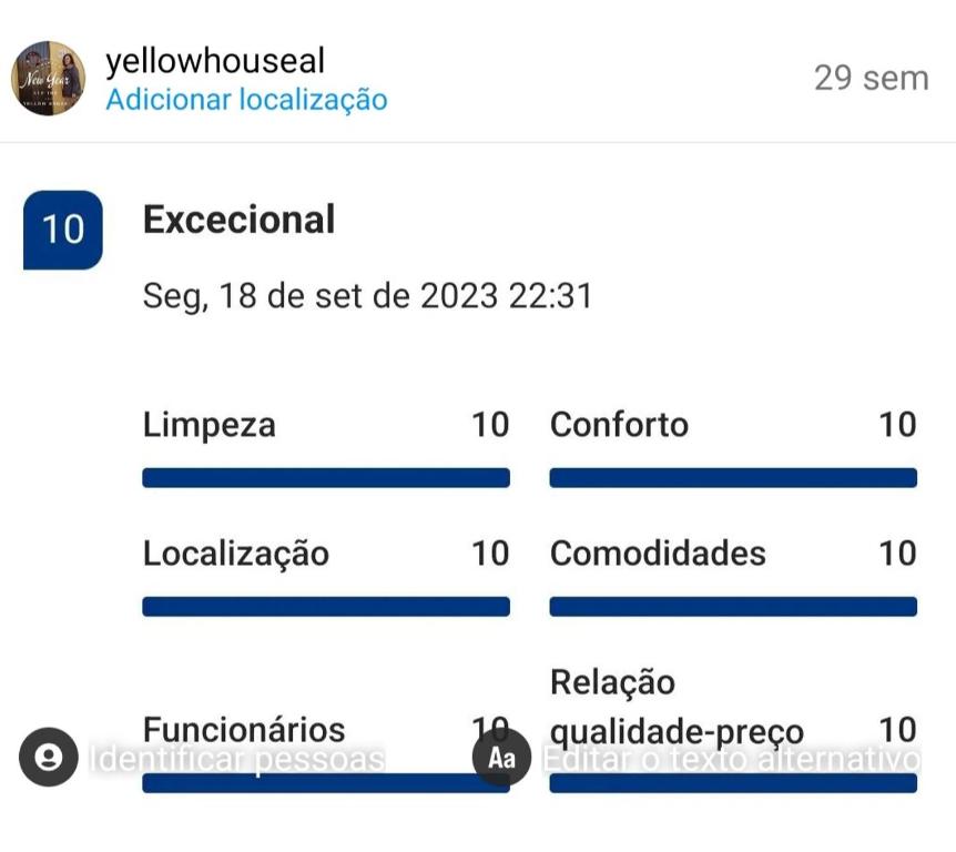 Captura de pantalla de una pantalla de teléfono móvil con el número de abonados en Yellow House, en Senhora da Hora