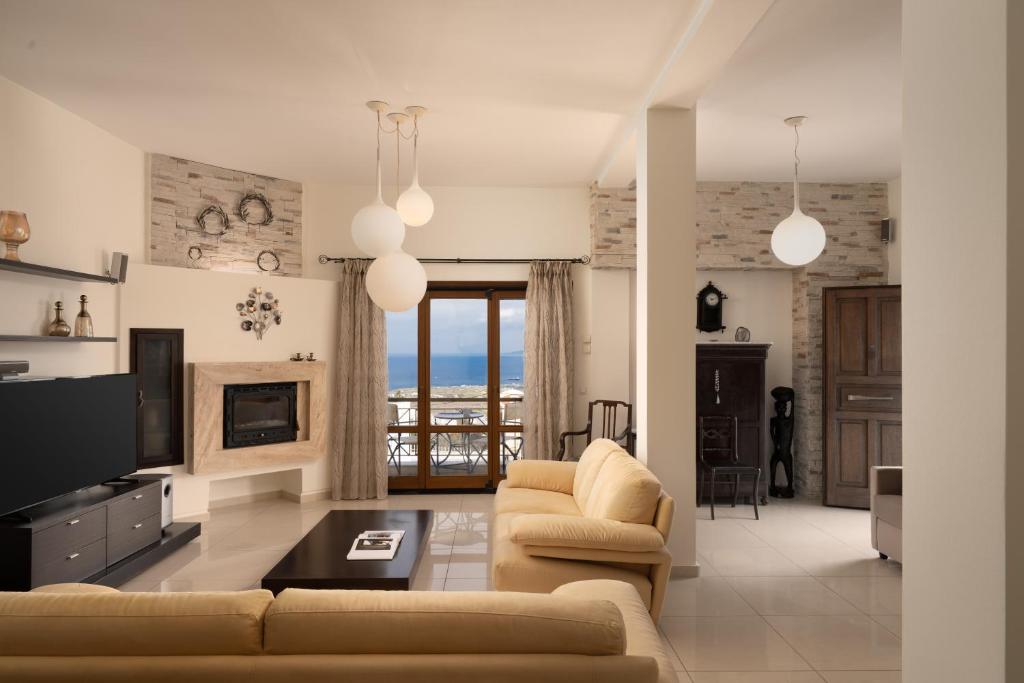 พื้นที่นั่งเล่นของ Central SeaView Heven Apartment in Fira Santorini