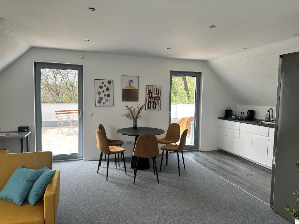 Dapur atau dapur kecil di Schönes Appartement, zentral in Biberach