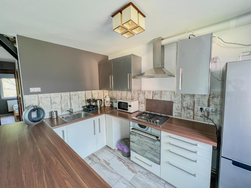 Kuchyňa alebo kuchynka v ubytovaní MIHI APARTMAN