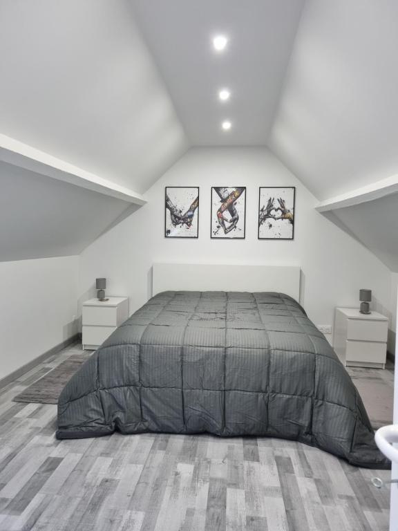 Кровать или кровати в номере Gîte moderne, tout confort avec extérieur
