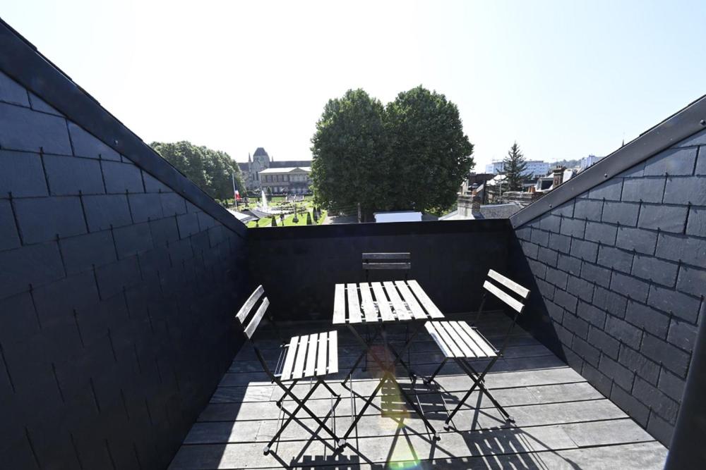 Balkón nebo terasa v ubytování Manoir de l'évêché et Spa