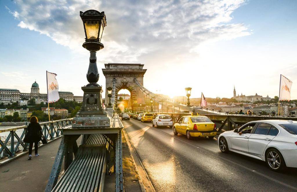 Výhľad na mesto Budapešť alebo výhľad na mesto priamo z apartmánového hotela