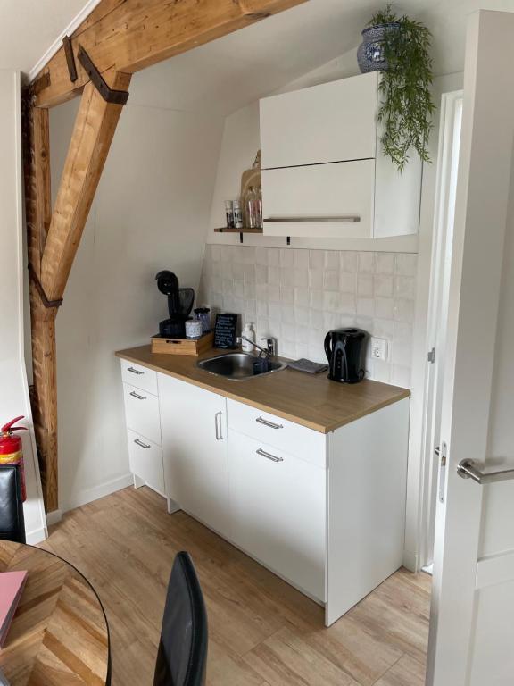 Kuchyň nebo kuchyňský kout v ubytování Veldhorst Apartments