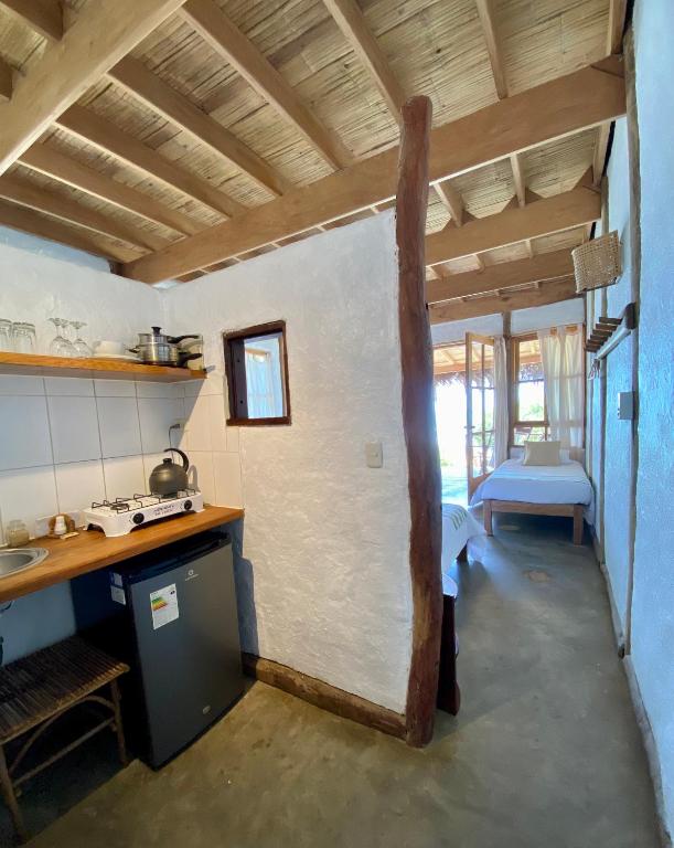 Kuchyň nebo kuchyňský kout v ubytování Bungalows Las Balsas