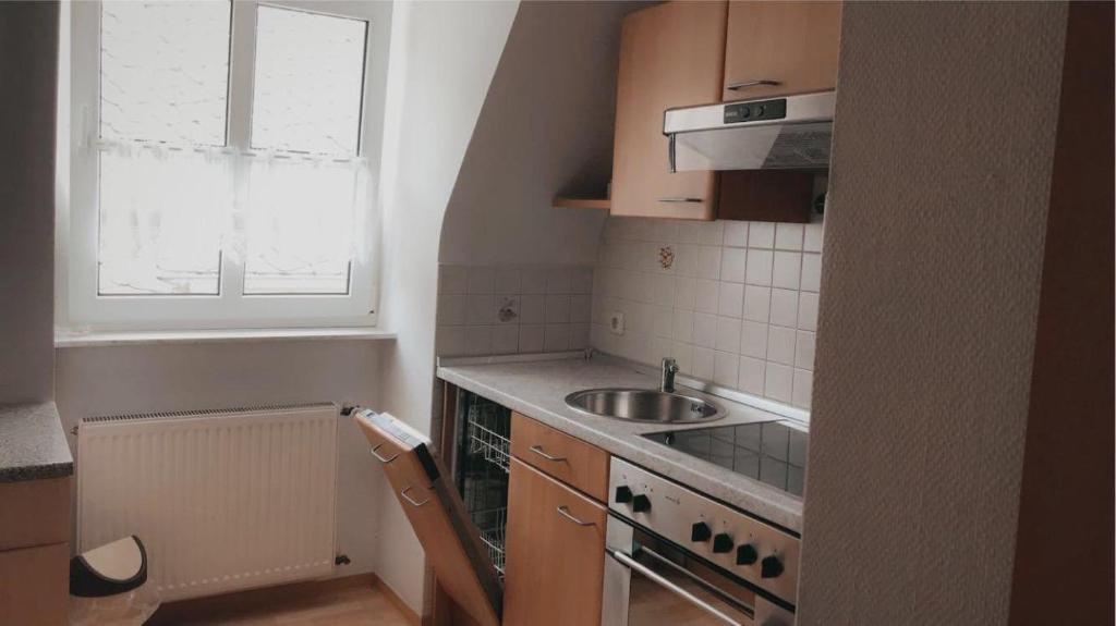 Kuchyň nebo kuchyňský kout v ubytování Hotel Louis Müller