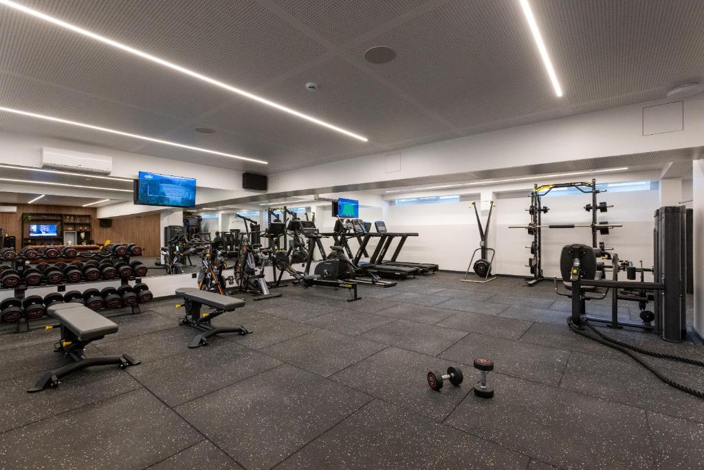 Fitness centrum a/nebo fitness zařízení v ubytování Hotel Afonso V & SPA