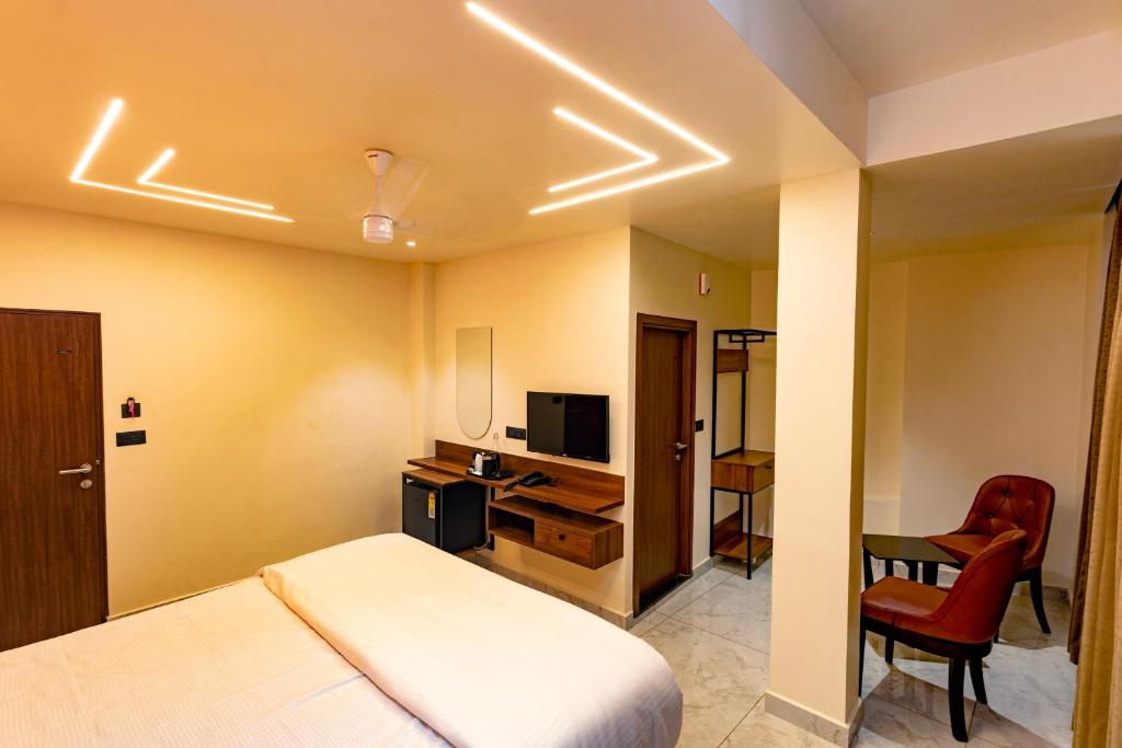 TV a/nebo společenská místnost v ubytování Uphills boutique hotel