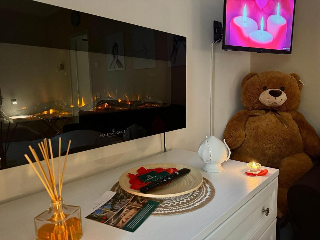 TV a/nebo společenská místnost v ubytování Lamapulia