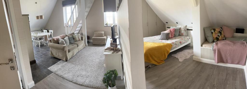 Postel nebo postele na pokoji v ubytování Villa71