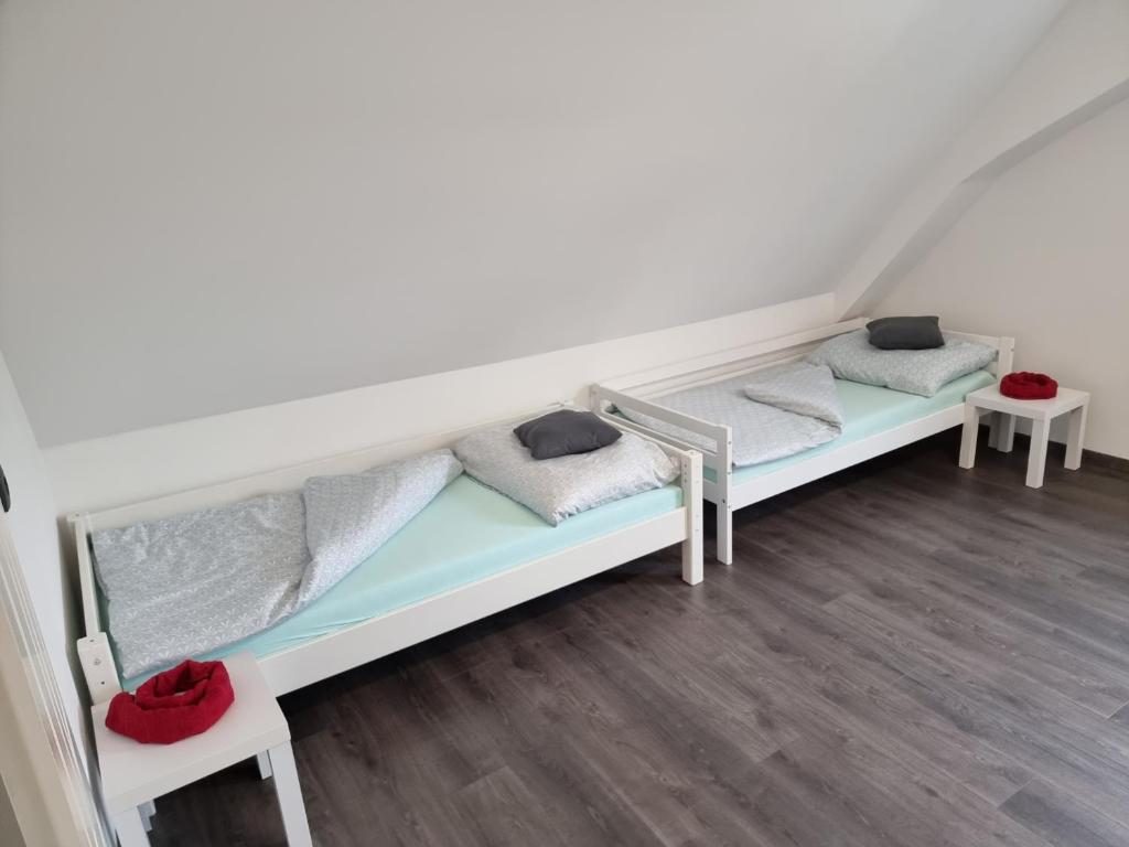 Postel nebo postele na pokoji v ubytování Rentcenter79