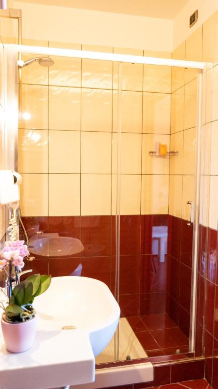Koupelna v ubytování Hotel Diana