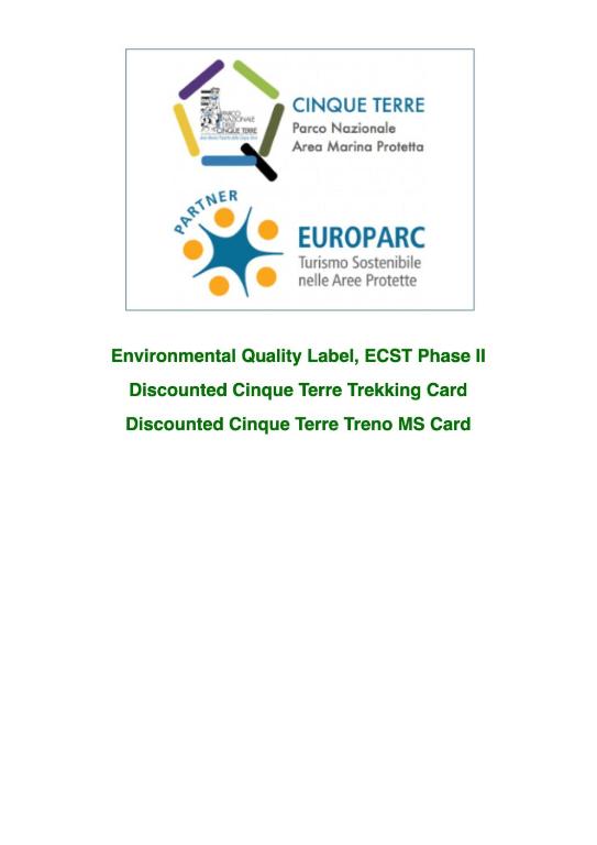 a brochure for the european centre for interoperability technology with the e at Scorci Di Mare in Riomaggiore
