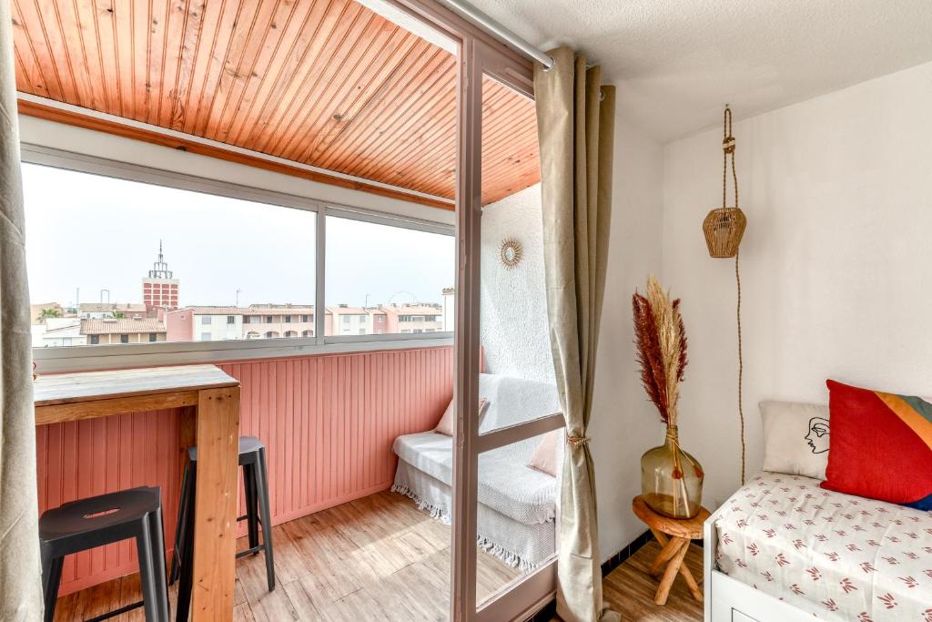 Locapdagde Plume de Maya Plage Môle Wifi Clim Ménage incl - Estudio Con Sofá Cama