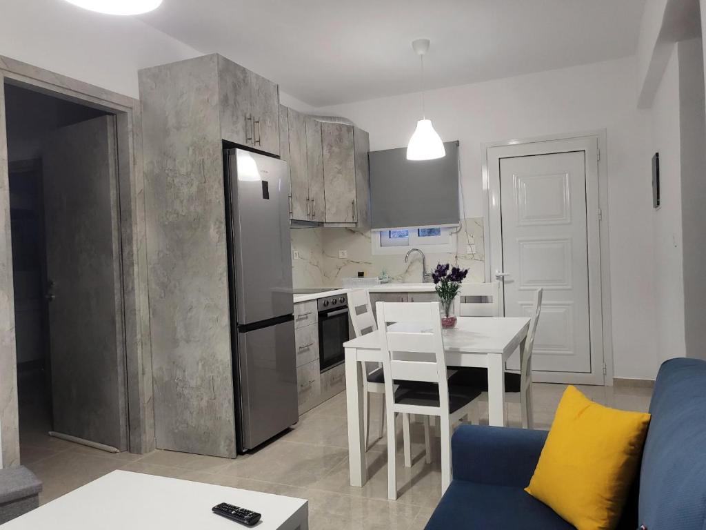 Kuchyň nebo kuchyňský kout v ubytování Kos Harmony Apartments