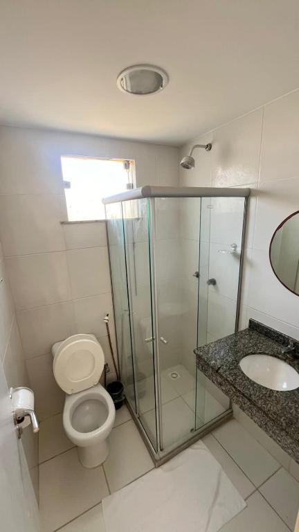 Koupelna v ubytování VIRASSOL Praia Hotel