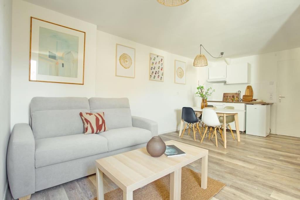 sala de estar con sofá y mesa en Petit aixois centre historique avec clim, en Aix-en-Provence