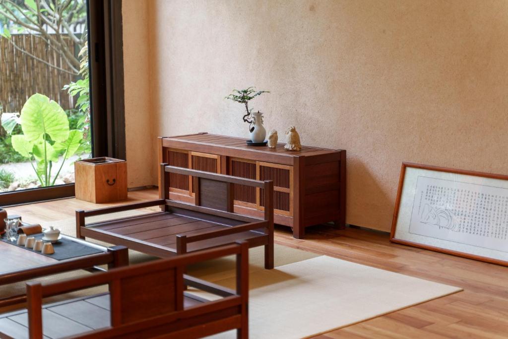 Posezení v ubytování Wutong Hotel Apartment Bao'an Center