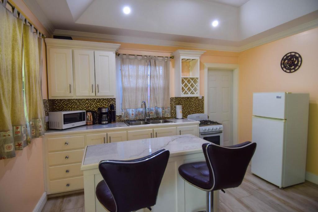 Kuchyň nebo kuchyňský kout v ubytování Apartment Soleil- Because Location really is everything!