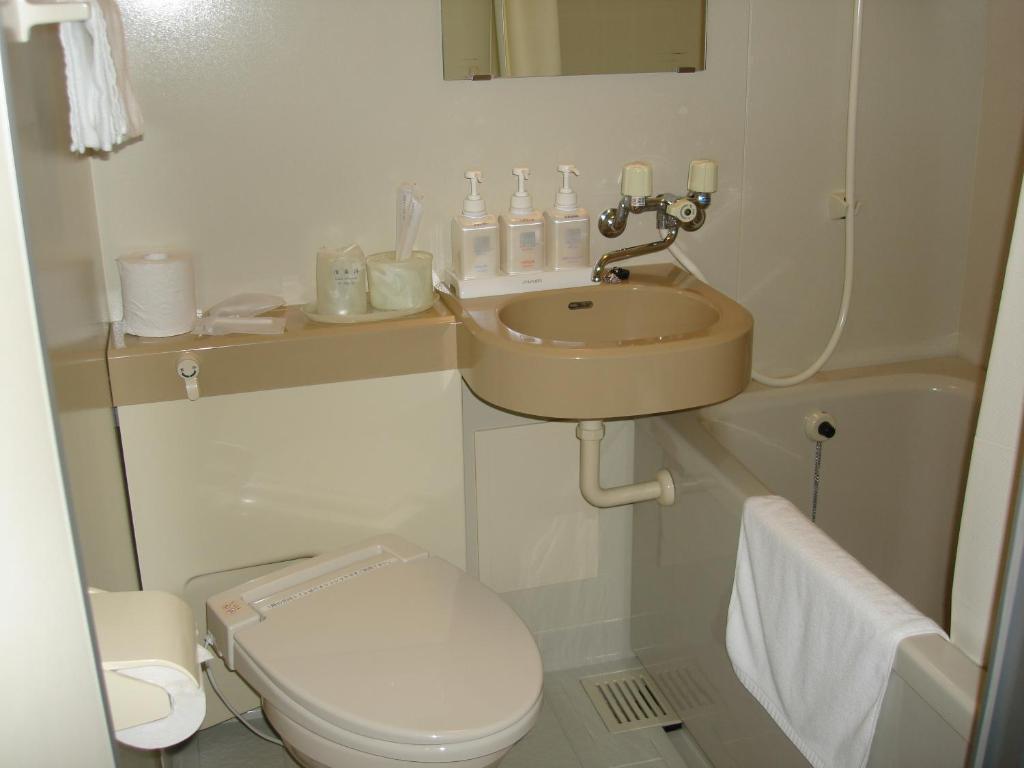 Koupelna v ubytování Hotel Soyokaze