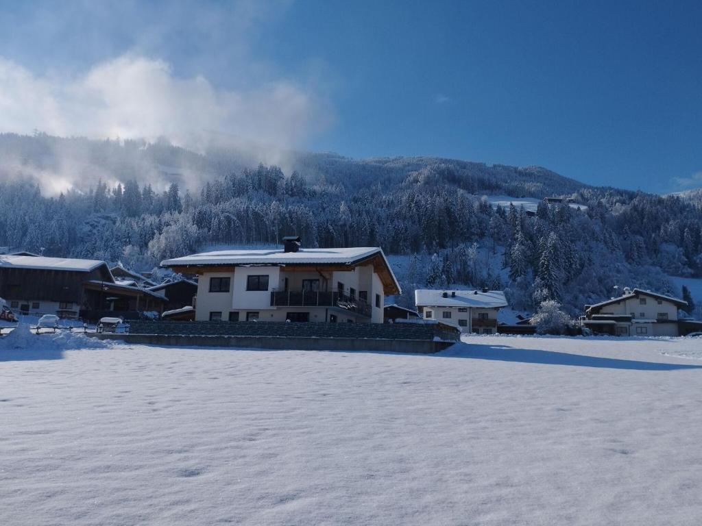 Large holiday flat in Kaltenbach near the ski area v zime