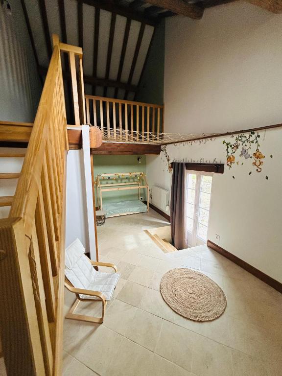 Postel nebo postele na pokoji v ubytování Gîte La Pause des Anges