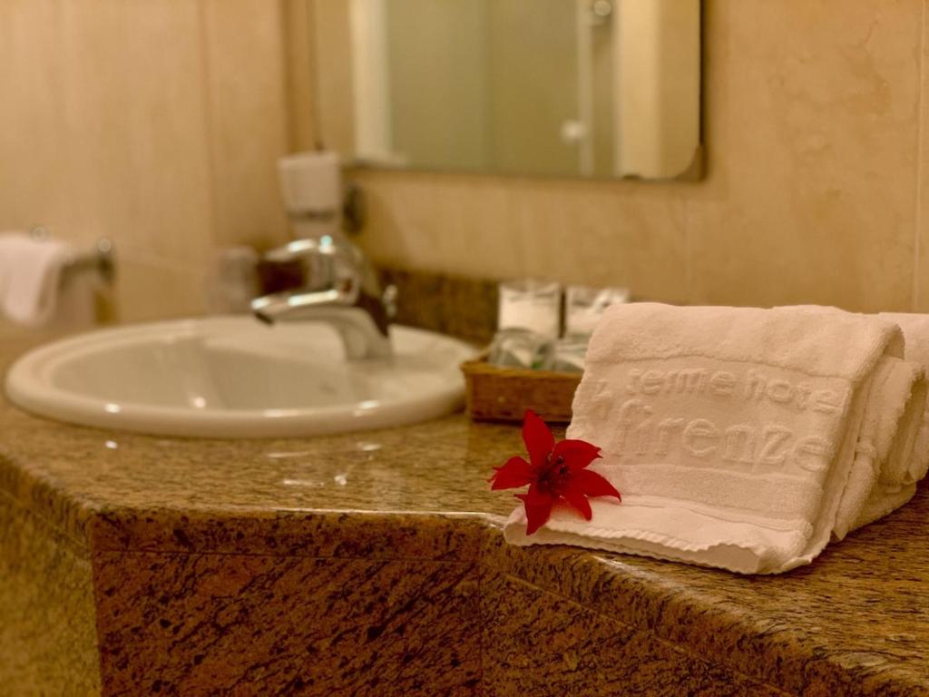 Koupelna v ubytování Hotel Firenze
