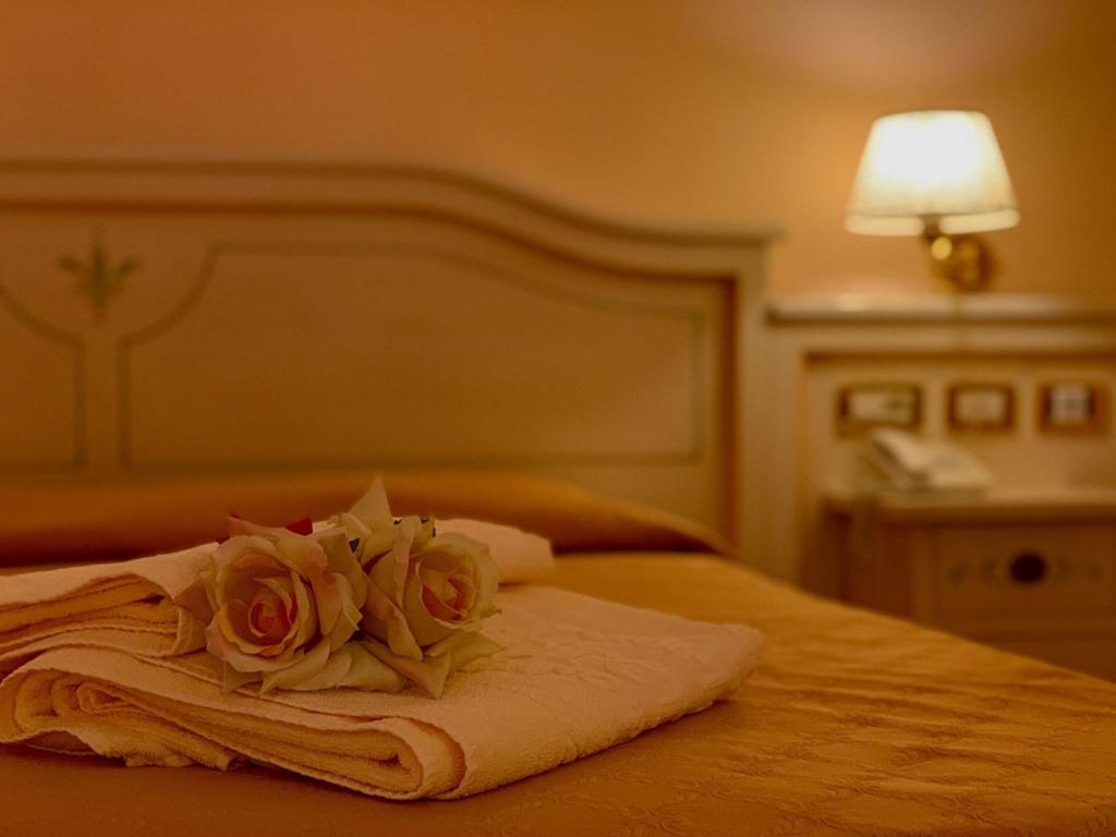 Postel nebo postele na pokoji v ubytování Hotel Firenze