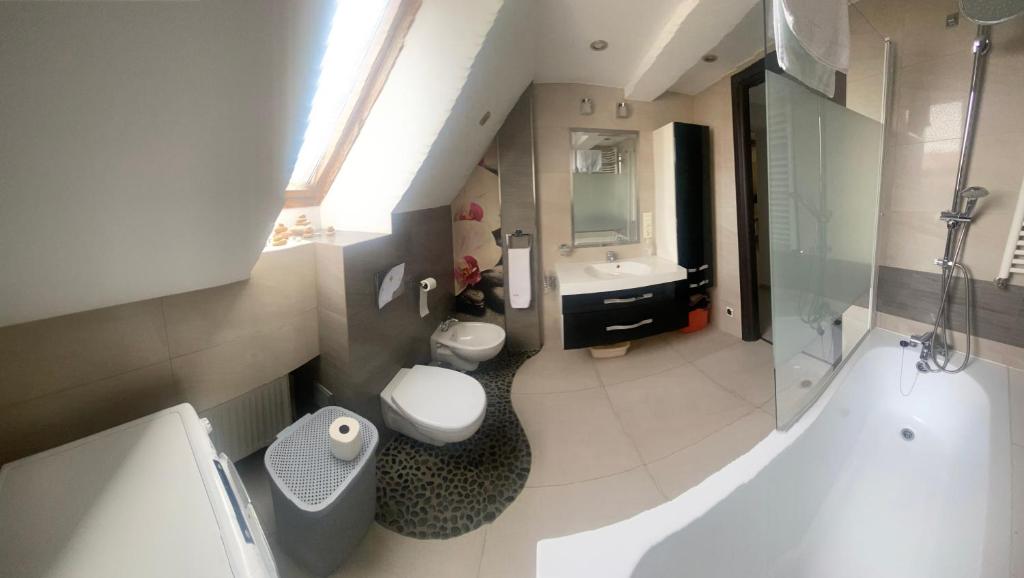 Kúpeľňa v ubytovaní Apartament W46B Deluxe w Bielawie Góry Sowie