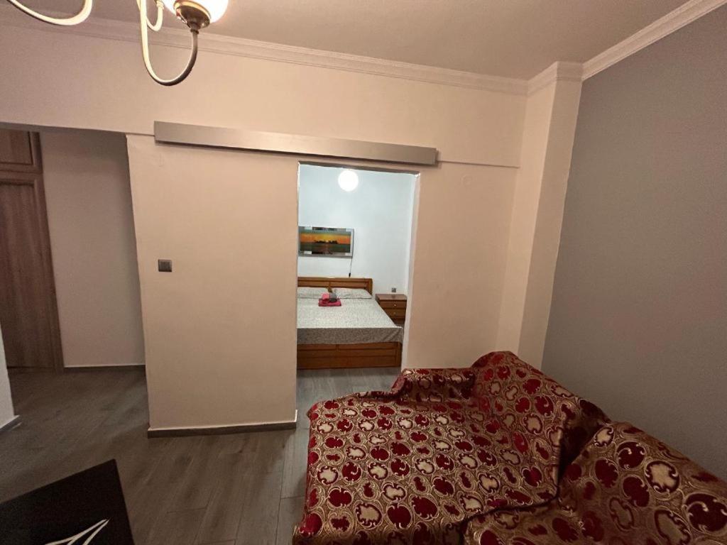 Łóżko lub łóżka w pokoju w obiekcie Jordans appartment