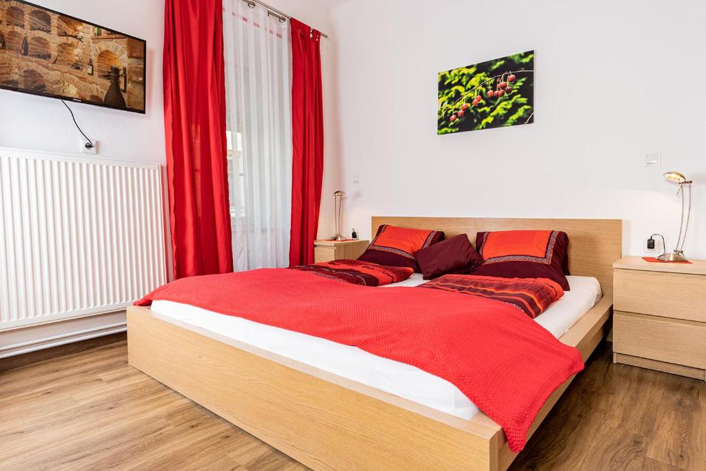 Postel nebo postele na pokoji v ubytování Gästehaus Bruckner
