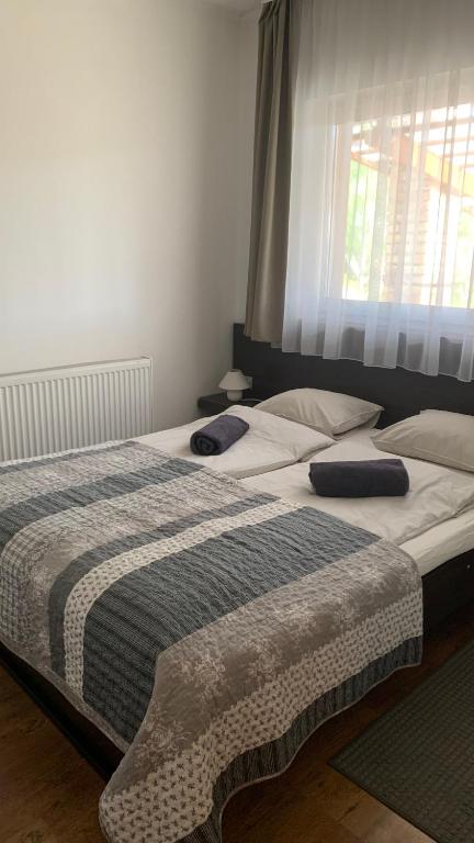 Postel nebo postele na pokoji v ubytování Toscan Panzió