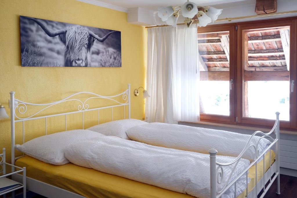 Postel nebo postele na pokoji v ubytování B&B Siglistorf