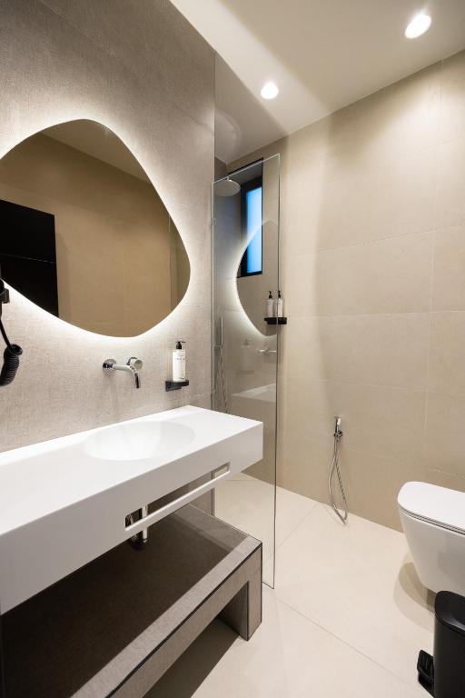 Koupelna v ubytování Hotel Beke