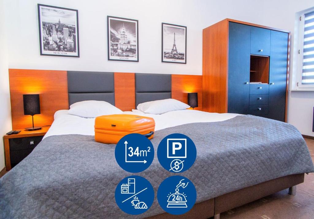 Posteľ alebo postele v izbe v ubytovaní Warsaw Apartments - Apartamenty Sadyba