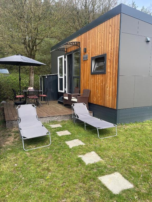 Zahrada ubytování Tinyhouse am See im Donau-Ries