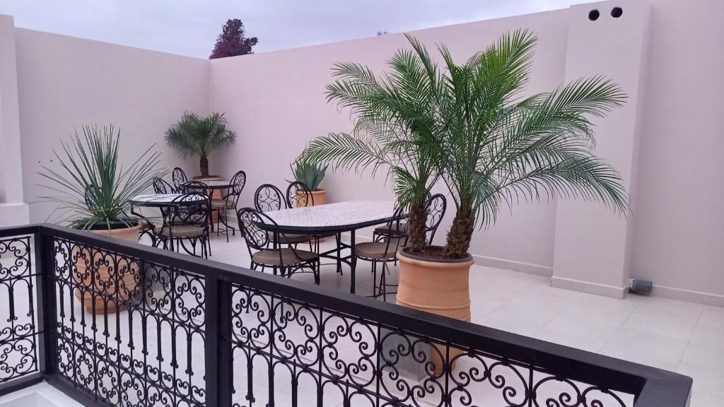 Balkón nebo terasa v ubytování Riad Bab Aljana